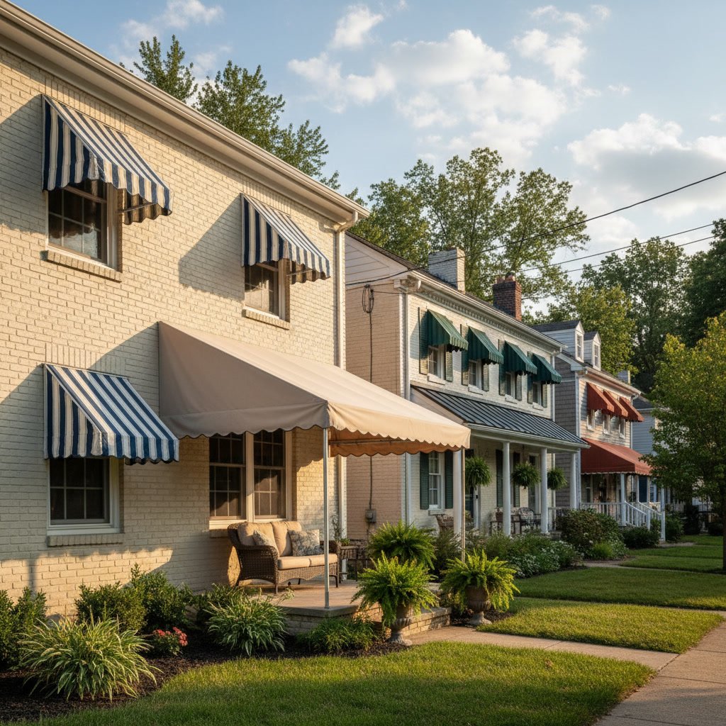 commercial storefront awning installation in Annapolis Maryland
